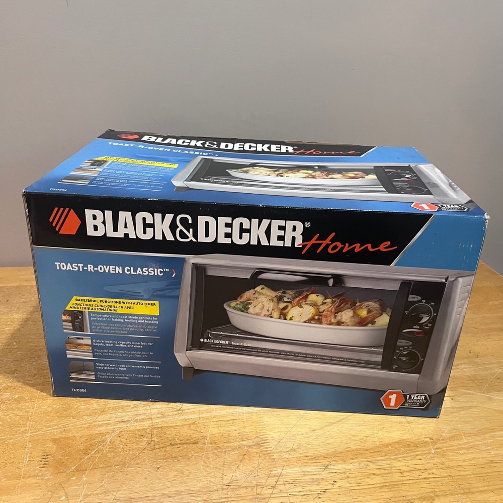 Black & Decker Toast-R-Oven Classic TRO964 4-Slice Toaster‎ Oven Broiler Silver